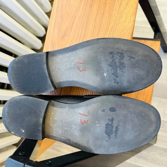 Sam Edelman Caylia Black Leather Tassel Loafers Size 8 Lug Sole Flats - Picture 6 of 11